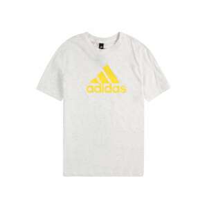 ADIDAS SPORTSWEAR Funkční tričko tmavě žlutá / bílý melír