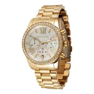 MICHAEL Michael Kors Analogové hodinky 'Lexington' zlatá / průhledná / perlově bílá