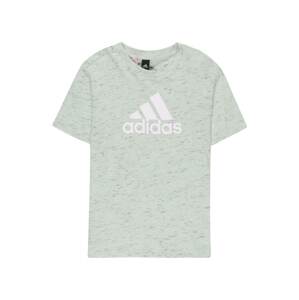 ADIDAS SPORTSWEAR Funkční tričko šedobéžová / antracitová / pastelově zelená / bílá