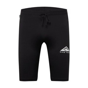 NIKE Sportovní kalhoty 'Trail'  šedá / černá / bílá