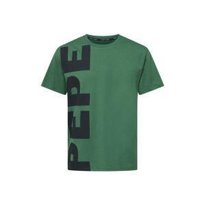Pepe Jeans Tričko 'SHEDRICK'  tmavě zelená / černá