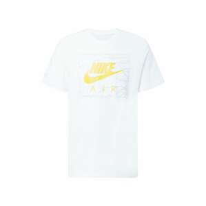 Nike Sportswear Tričko  žlutá / světle šedá / bílá