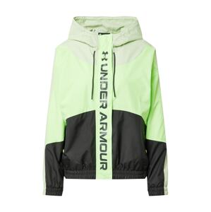 UNDER ARMOUR Sportovní bunda pastelově zelená / světle zelená / černá