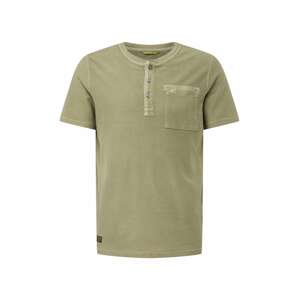 CAMEL ACTIVE Tričko  khaki / světle zelená