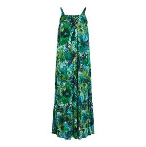 VILA Letní šaty 'Greia'  modrá / námořnická modř / zelená / jablko