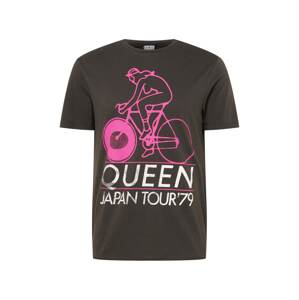 AMPLIFIED Tričko 'QUEEN - JAPAN TOUR 79'  antracitová / pink / bílá