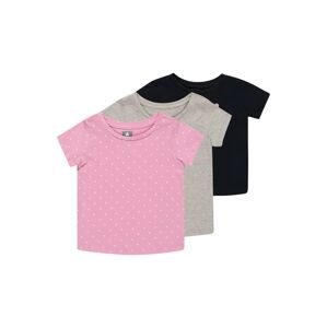 GAP Tričko 'SPRING'  růžová / pink / šedý melír / černá