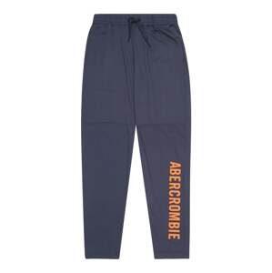 Abercrombie & Fitch Kalhoty námořnická modř / oranžová