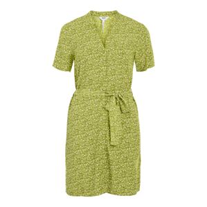 OBJECT Košilové šaty 'EMA ELISE' světle zelená / bílá