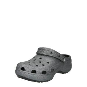 Crocs Pantofle  černá / stříbrná / bílá