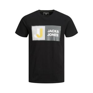 Jack & Jones Junior Tričko  limone / černá / bílá