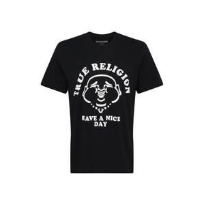 True Religion Tričko 'NICE DAY'  černá / bílá