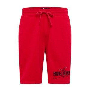 HOLLISTER Kalhoty  červená / černá