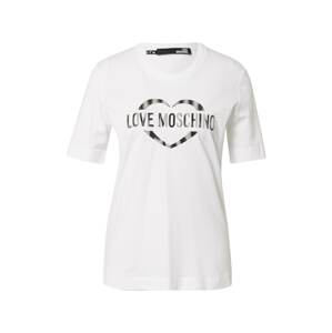 Love Moschino Tričko grafitová / bílá