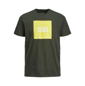 Jack & Jones Junior Tričko 'Lock'  žlutá / khaki / bílá