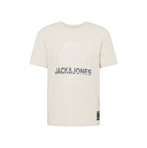 JACK & JONES Tričko 'Future'  šedobéžová / černá / bílá