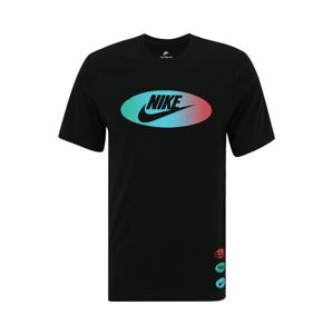 Nike Sportswear Tričko  černá / světlemodrá / pink