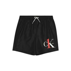 Calvin Klein Swimwear Plavecké šortky  černá / bílá / červená