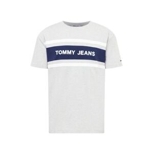 Tommy Jeans Tričko tmavě modrá / světle šedá / bílá