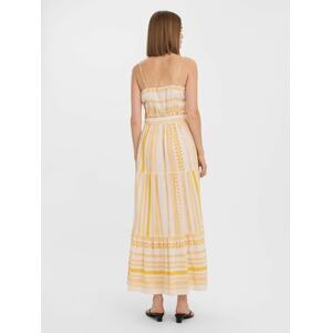 Vero Moda Tall Letní šaty 'Dicthe'  světle žlutá / offwhite