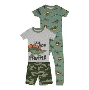 Carter's Pyžamo šedý melír / khaki / tmavě zelená / oranžová