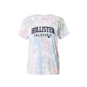 HOLLISTER Tričko námořnická modř / světlemodrá / světle růžová / bílá