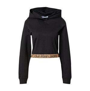 Calvin Klein Jeans Tričko  světle hnědá / černá