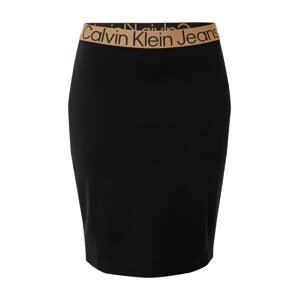 Calvin Klein Jeans Sukně 'MILANO'  světle hnědá / černá
