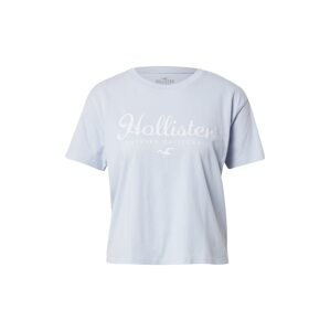 HOLLISTER Tričko pastelová modrá / bílá