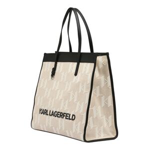Karl Lagerfeld Nákupní taška  béžová / černá / barva bílé vlny