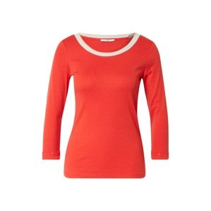 ESPRIT Tričko  béžová / oranžově červená / bílá