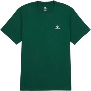 CONVERSE Tričko  tmavě zelená / bílá