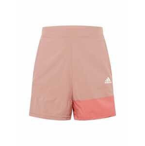 ADIDAS SPORTSWEAR Sportovní kalhoty cappuccino / světle růžová / bílá