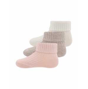 EWERS Ponožky šedobéžová / růžová / offwhite