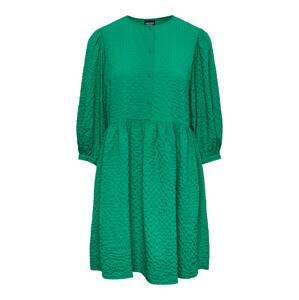 PIECES Košilové šaty 'Andrea'  trávově zelená / černá / bílá