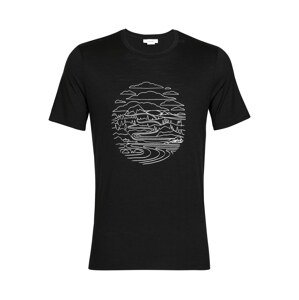 ICEBREAKER Funkční tričko 'Tech Lite II'  černá / bílá