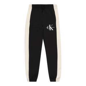 Calvin Klein Jeans Kalhoty  černá / bílá / šedá / světle béžová