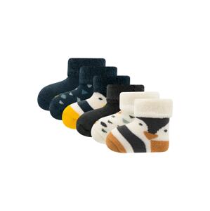 EWERS Ponožky 'PINGUIN' námořnická modř / karamelová / žlutá / barva bílé vlny