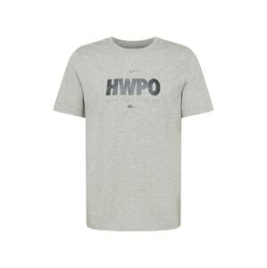 NIKE Funkční tričko 'HWPO'  šedý melír / černá