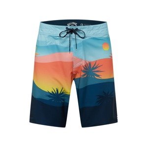 BILLABONG Plavecké šortky 'SUNDAYS PRO'  námořnická modř / tmavě modrá / oranžová / růžová
