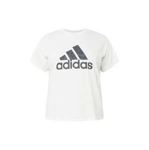 ADIDAS SPORTSWEAR Funkční tričko tmavě šedá / bílý melír