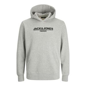 JACK & JONES Mikina 'JADON'  šedý melír / černá