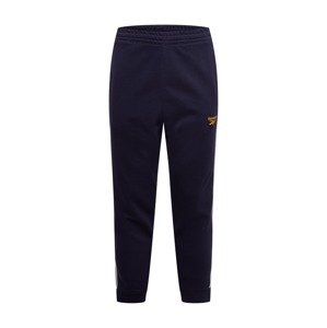 Reebok Sport Sportovní kalhoty námořnická modř / tmavě žlutá / bílá