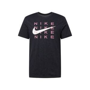 NIKE Funkční tričko  světle růžová / černá / bílá