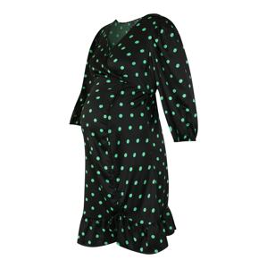 Vero Moda Maternity Šaty 'MESSI'  černá / světle zelená