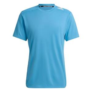 ADIDAS SPORTSWEAR Funkční tričko azurová modrá / bílá