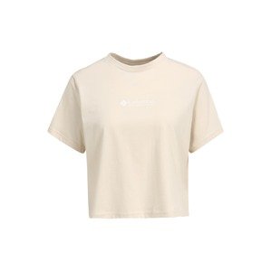 COLUMBIA Funkční tričko béžová / bílá