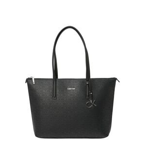 Calvin Klein Nákupní taška antracitová / černá / stříbrná