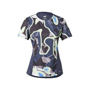 PUMA Funkční tričko  námořnická modř / noční modrá / světle šedá / limetková