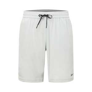 Reebok Sport Kalhoty  světle šedá / bílá